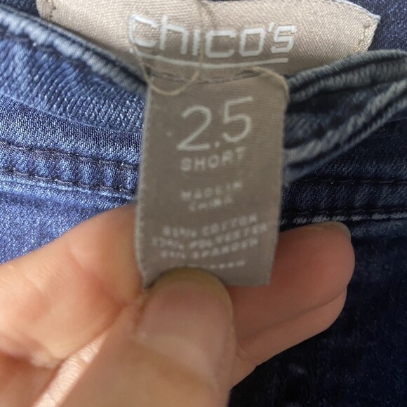 Chicos womens skinny Jeans 2.5 sz 14 Large Blue Medium Wash high rise stretch - Picture 8 of 11
